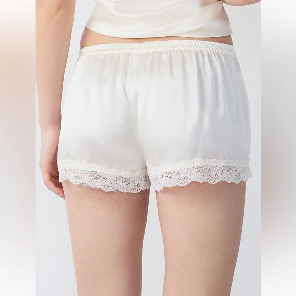 Etam Milky Silk Pajama Shorts - Picture 3 of 8